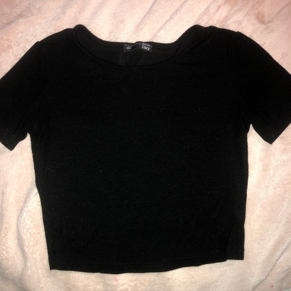 Trendy Black Crop Top - Picture 1 of 3